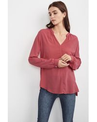 Velvet By Graham & Spencer - Multicolor Costella Long Sleeve Challis Top - Lyst