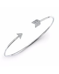 Anne Sisteron - White Gold Diamond Arrow Cuff - Lyst