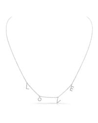 Anne Sisteron - White Gold All Diamond Love Necklace - Lyst