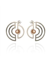 Cara Tonkin - Metallic Orbit Solaris Earrings Silver - Lyst