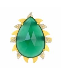 Meghna Jewels - Claw Green Onyx Ring - Lyst