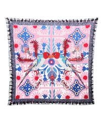 Jessica Russell Flint Multicolor Folk Bird Giant Beach Sarong
