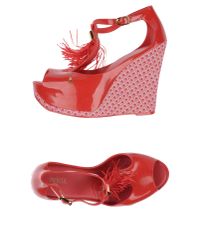 melissa red sandals