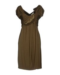 Ermanno Scervino Green Knee-length Dress