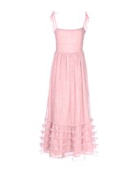 RED Valentino - Pink Long Dress - Lyst