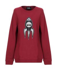 Sweat-shirt Karl Lagerfeld en coloris Red