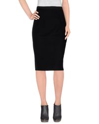 Les Copains Black Knee Length Skirt