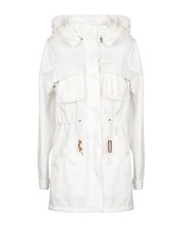 Maison Scotch White Overcoat