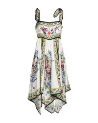 Dolce & Gabbana White Kurzes Kleid