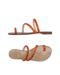 Giuseppe Zanotti Orange Toe Strap Sandal