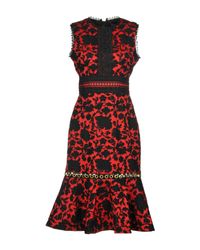 Saloni Red Knielanges Kleid