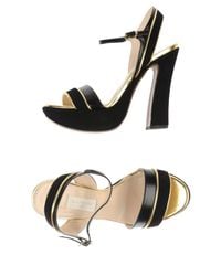 L'Autre Chose Black Sandals