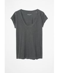 Zadig & Voltaire - Gray Tiny Overdyed T-shirt - Lyst