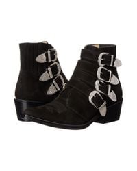 Toga Pulla - Black Western Velvet Ankle Boots - Lyst