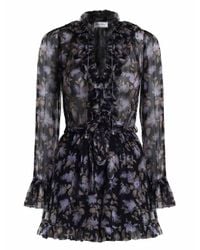 Zimmermann | Black Stranded Ruffle Playsuit | Lyst