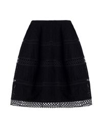 Zimmermann | Black Bowerbird Embroidery Skirt | Lyst