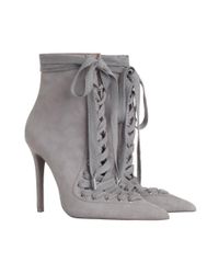 Zimmermann | Gray Lace Up Ankle Boot | Lyst