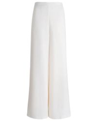 Zimmermann | White Crepe Wide Leg Pant | Lyst