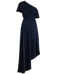 Zimmermann | Blue Sueded One Shoulder Long Dress | Lyst