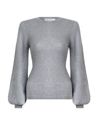 Zimmermann | Multicolor Stranded Blouson Sweater | Lyst
