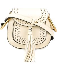 chole hand bags - Chlo Hudson Leather Shoulder Bag in White | Lyst