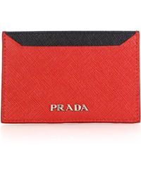 Prada Nylon Card Case in Black | Lyst  