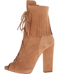 Christian louboutin Beige Leather and Mesh Nikita 100 Lace-up ...
