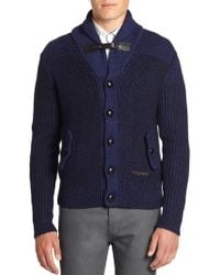 Burberry Beach Cardigan Sweater in Blue for Men (dark oxford blue) | Lyst