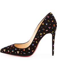 christian louboutins price - Christian louboutin Pigalle Follies Suede Point-Toe Red-Sole Pumps ...