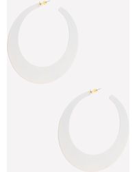 Lyst Bebe Enamel Hoop Earrings In White Bebe Enamel Hoop Earrings Lyst