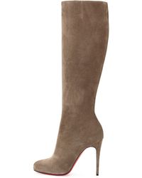 christian louboutin fifi botta suede knee-high boots christian louboutin fifi botta suede knee-high boots