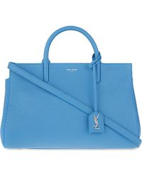 Saint laurent Cabas Chyc Bag in Blue (navy) | Lyst  