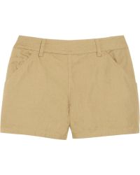 Topshop Animal Print High Waist Shorts in Beige (beige multi) | Lyst