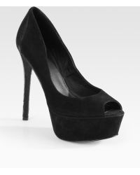 B Brian Atwood Peep Toe Platform Pumps Blayne High Heel in Black (black ...