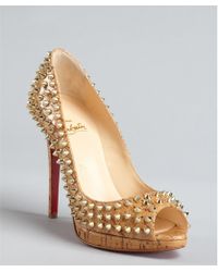 christian louboutin yolanda gold - Bavilon Salon  