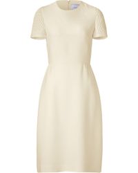 Valentino Ivory Long Sleeve Lace Dress in White (ivory) | Lyst