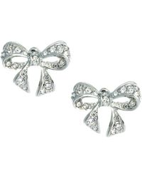Lyst Ted Baker Pave Crystal Bow Earrings In Metallic Ted Baker Pave Crystal Bow Earrings Lyst