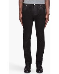 Maison Margiela Black Coated Slim Jeans