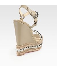 christian louboutin cataclou espadrille wedge black | Landenberg ...  