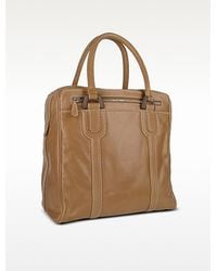 Women S Buti Bags Online Buti Zippered Genuine Italian Leather Travel Tote Bag Lyst