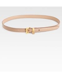 prada beige leather belt  