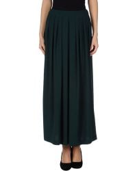 Zara Long Skirt with Pockets in Green | Lyst