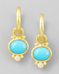 Lyst Elizabeth Locke Turquoise Diamond Earring Pendants In Metallic Elizabeth Locke Turquoise Diamond Earring Pendants Lyst