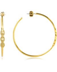 Lyst Pilgrim Double Hoop Earrings Silver In Metallic Juicy Couture Pave Link Hoop Earring Lyst