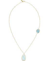 J.crew Bubble 18-Karat Gold-Plated Resin Necklace in Blue (gold) | Lyst