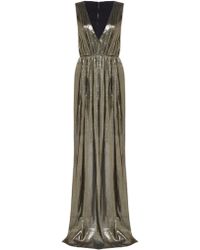 Topshop High Low Maxi Dress By Love** in Gold | Lyst