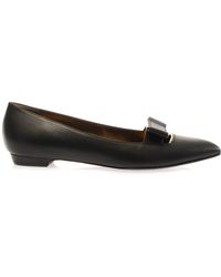 Carven Bow-detailed Flat Leather and Suede Slingbacks in Black | Lyst