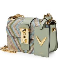 chloe marcie gray - Valentino Mask Embellished Leather Shoulder Bag in Brown (MULTI ...