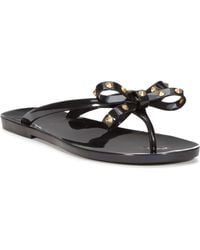 Ferragamo Sandals - Bali Jelly Flip Flop in Black (nero black) | Lyst