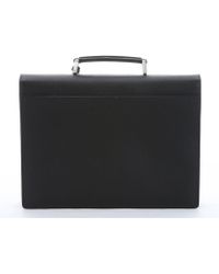 Prada Saffiano Leather Briefcase in Black for Men | Lyst  